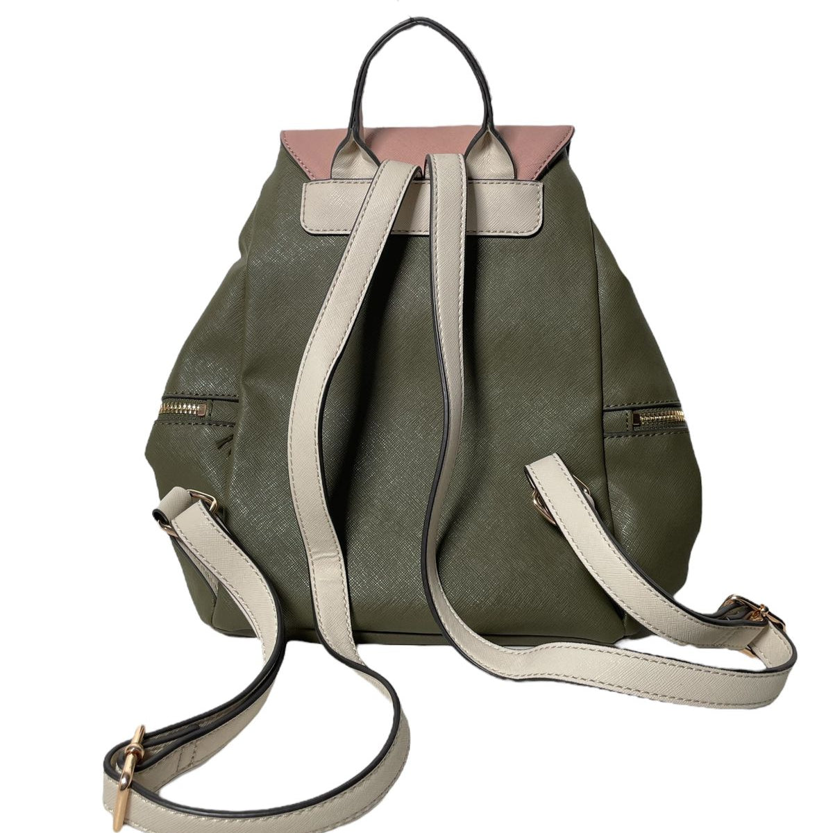 Mochila Guess Verde Militar con Rosa