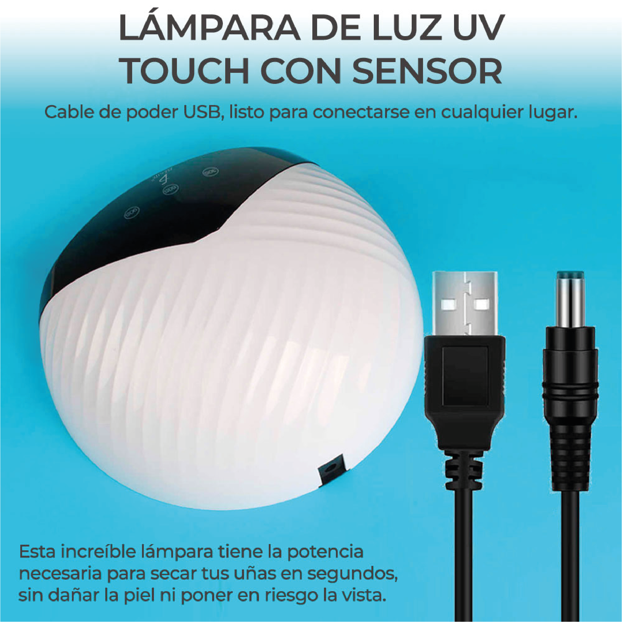 Lámpara de Uñas Portátil 150W – 12 LED UV/LED